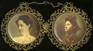 [Framed Photographs of Lydia and Dora Clement]