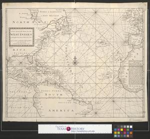 Primary view of A new generall [sic.] chart for the West Indies, of E. Wrights projection vut. Mercators chart.