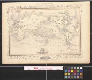 Primary view of The world on Mercator's projection shewing [sic.] the tracks of Captain Cook round the world.