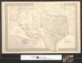 Map: County map of the state of Texas showing also portions of the adjoini…
