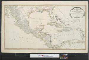 Primary view of A new and complete map of the West Indies comprehending all the coasts and islands known by that name.
