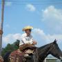 Photograph: [Cowboy on his horse at Cowtown Daze]