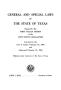 Legislative Document: General and Special Laws of The State of Texas Passed By The First Ca…