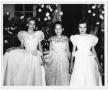 Photograph: [Three Girls at the 1950 Mayfest Celebration]