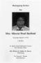 Pamphlet: [Funeral Program for Minnie Pearl Bedford, March 4, 1995]