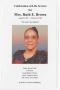 Pamphlet: [Funeral Program for Ruth E. Brown, March 2, 2007]