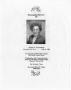 Pamphlet: [Funeral Program for Susan V. Carruthers, July 27, 1988]