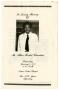 Pamphlet: [Funeral Program for Allan Booker Chambers, January 9, 1985]