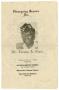 Pamphlet: [Funeral Program for Mr. Thomas A. Chase, January 11, 1982]