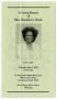 Pamphlet: [Funeral Program for Dorothy Cheek, May 5, 2005]