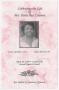 Pamphlet: [Funeral Program for Birdie Bess Coleman, April 30, 1999]