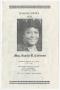 Pamphlet: [Funeral Program for Estella R. Coleman, August 31, 1985]