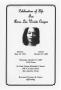 Pamphlet: [Funeral Program for Arma Lee Woods Cooper, October 27, 2005]