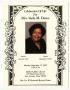 Pamphlet: [Funeral Program for Veola M. Dance, September 17, 2007]