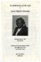 Pamphlet: [Funeral Program for Myrtle Dismuke, July 22, 1991]