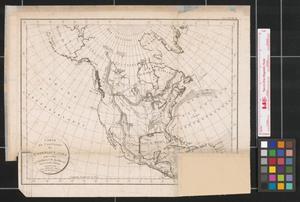 Primary view of Carte du continent de l'Amérique nord: pour servir à l'intelligence du système des vents et des courans.