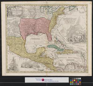 Primary view of Regni Mexicani seu Novae Hispaniae, Ludovicianae, N. Angliae, Carolinae, Virginiae, Pensylvaniae, necnon insvlarvm archipelagi Mexicani in America Septentrionali..