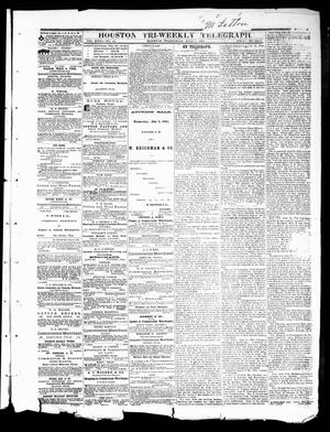 Primary view of Houston Tri-Weekly Telegraph (Houston, Tex.), Vol. 31, No. 44, Ed. 1 Wednesday, July 5, 1865