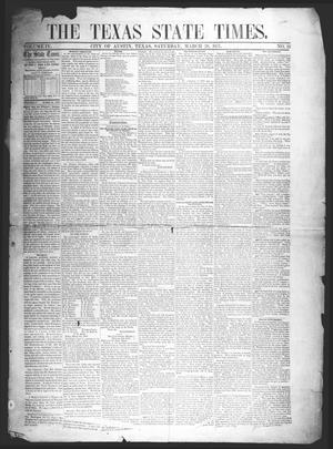 Primary view of object titled 'The Texas State Times (Austin, Tex.), Vol. 4, No. 12, Ed. 1 Saturday, March 28, 1857'.