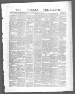 Primary view of The Weekly Telegraph (Houston, Tex.), Vol. 29, No. 12, Ed. 1 Tuesday, June 2, 1863