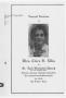 Pamphlet: [Funeral Program for Clara H. Ellis, September 23, 1950]