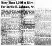 Pamphlet: [Newspaper Clipping for Archie H. Johnson, Sr., November 30, 1962]