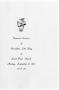 Pamphlet: [Funeral Program for Geraldine Lott King, September 11, 1950]