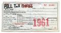 Legal Document: [Poll tax receipt for John J. Herrera, County of Harris - 1961]