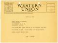 Letter: [Telegram from John J. Herrera to Vesey, Prince & Clineburg - 1947-03…