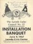 Pamphlet: [Program for the Laredo LULAC Council Number 12 Installation Banquet …