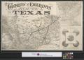 Map: Colonists' and emigrants' route to Texas.