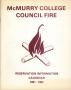 Book: Council Fire, Handbook of McMurry College, 1981-1982
