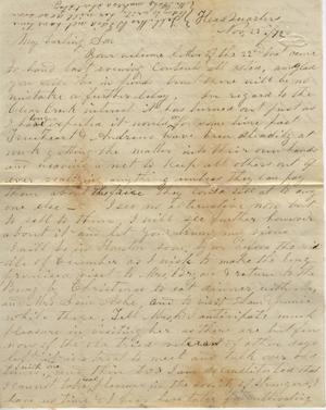 Primary view of Letter to Cromwell Anson Jones, 25 November 1872