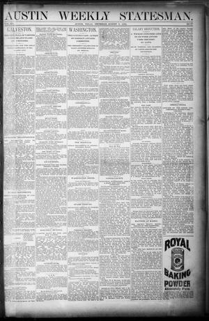 Primary view of Austin Weekly Statesman. (Austin, Tex.), Vol. 15, No. 37, Ed. 1 Thursday, August 5, 1886