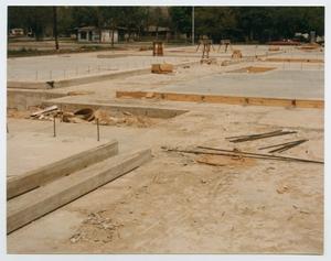 Primary view of [Construction Site of Helen Hall Library]