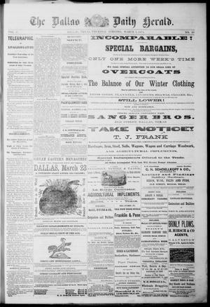 Primary view of object titled 'The Dallas Daily Herald. (Dallas, Tex.), Vol. 2, No. 20, Ed. 1 Thursday, March 5, 1874'.