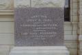 Photograph: Milam County Courthouse, detail of cornerstone