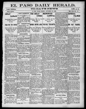 Primary view of El Paso Daily Herald. (El Paso, Tex.), Vol. 20TH YEAR, No. 217, Ed. 1 Tuesday, September 25, 1900