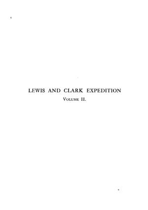 Primary view of History of the expedition of Captains Lewis and Clark, 1804-5-6; reprinted from the edition of 1814, Vol. 2
