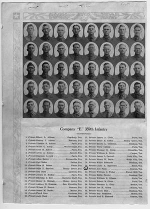 [Company E. 359th Infantry Division listing, front page]