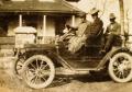 Photograph: C. P. Schulze, Sr., Otis Brown, and Fred Joffre in Schulze's Car