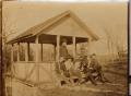 Photograph: Railroad Survey Crew Members in Gazebo, c. 1902
