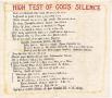 Artwork: High Test of God's Silence