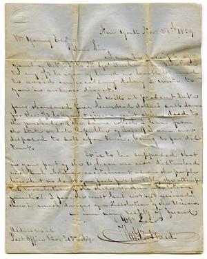 [Letter to Mr. Young from Thomas Ward, November 28, 1859]