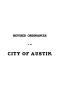 Legal Document: Revised Ordinances of the City of Austin.