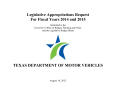Book: Texas Department of Motor Vehicles Requests for  Legislative Appropri…