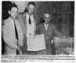 Clipping: Newspaper article of Marfa rotarians presenting city with old land gr…