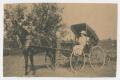 Clipping: [Photograph of Annie Whittenberg in a Horse-Drawn Buggy]