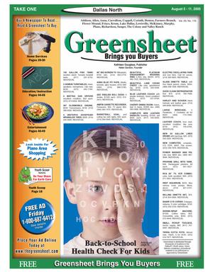 Primary view of Greensheet (Dallas, Tex.), Vol. 29, No. 119, Ed. 1 Friday, August 5, 2005