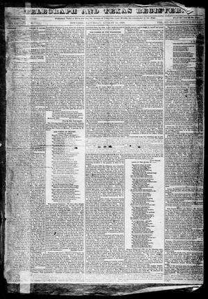 Primary view of Telegraph and Texas Register (Houston, Tex.), Vol. 3, No. 51, Ed. 1, Saturday, August 18, 1838